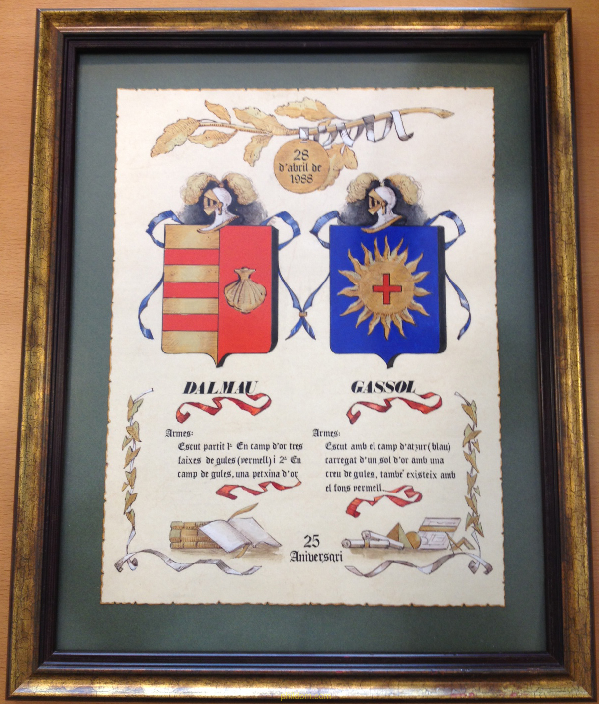 HERALDICA INDIVIDUAL con marco