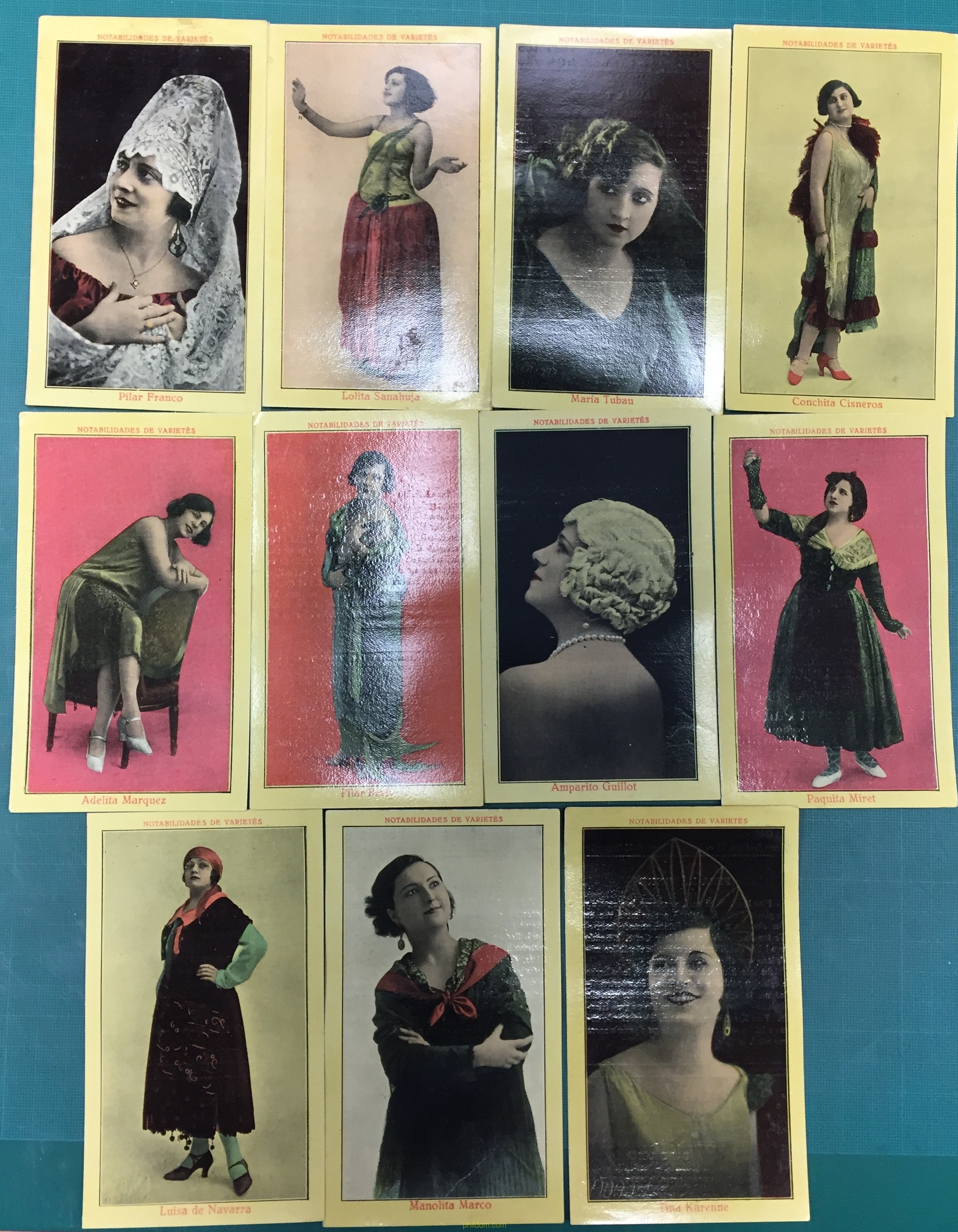 22 CROMOS DE NOTABILIDADES DE VARIETES SERIE I - J