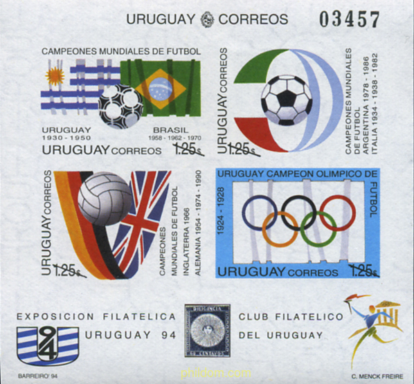 URUGUAY 94. EXPOSICION FILATELICA