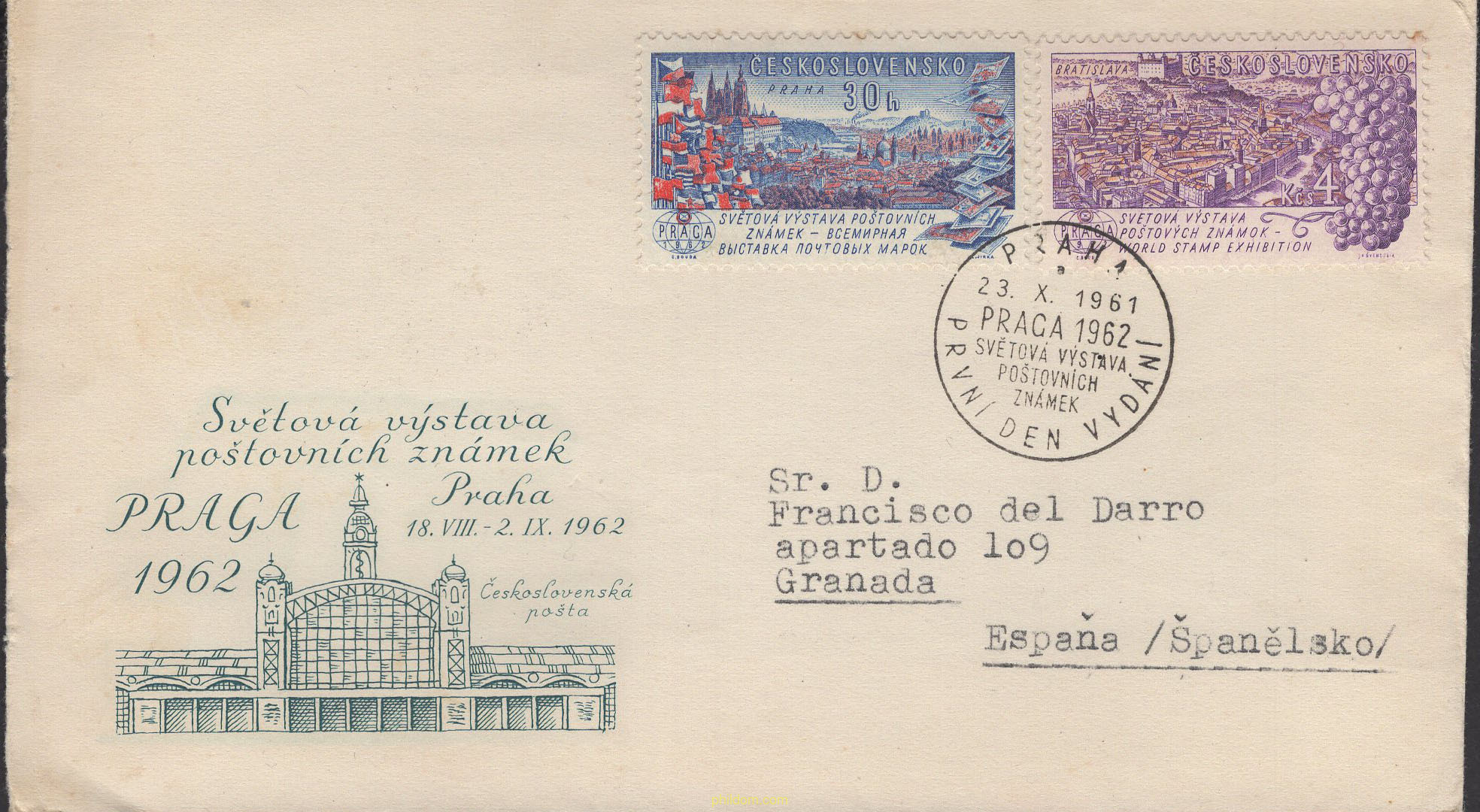 PRELUDIO DE LA EXPOSICION FILATELICA INTERNACIONAL