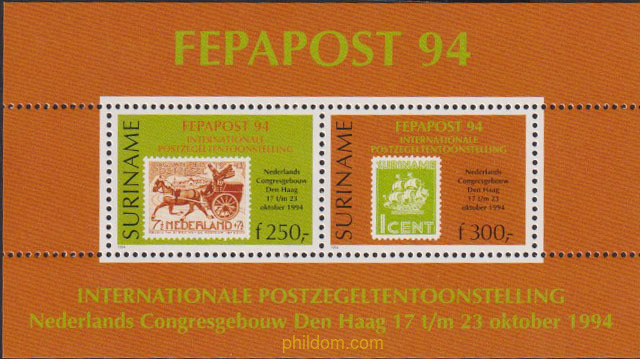 EXPOSICION FILATELICA INTERNACIONAL EN LA HAYA FEPAPOST-94.