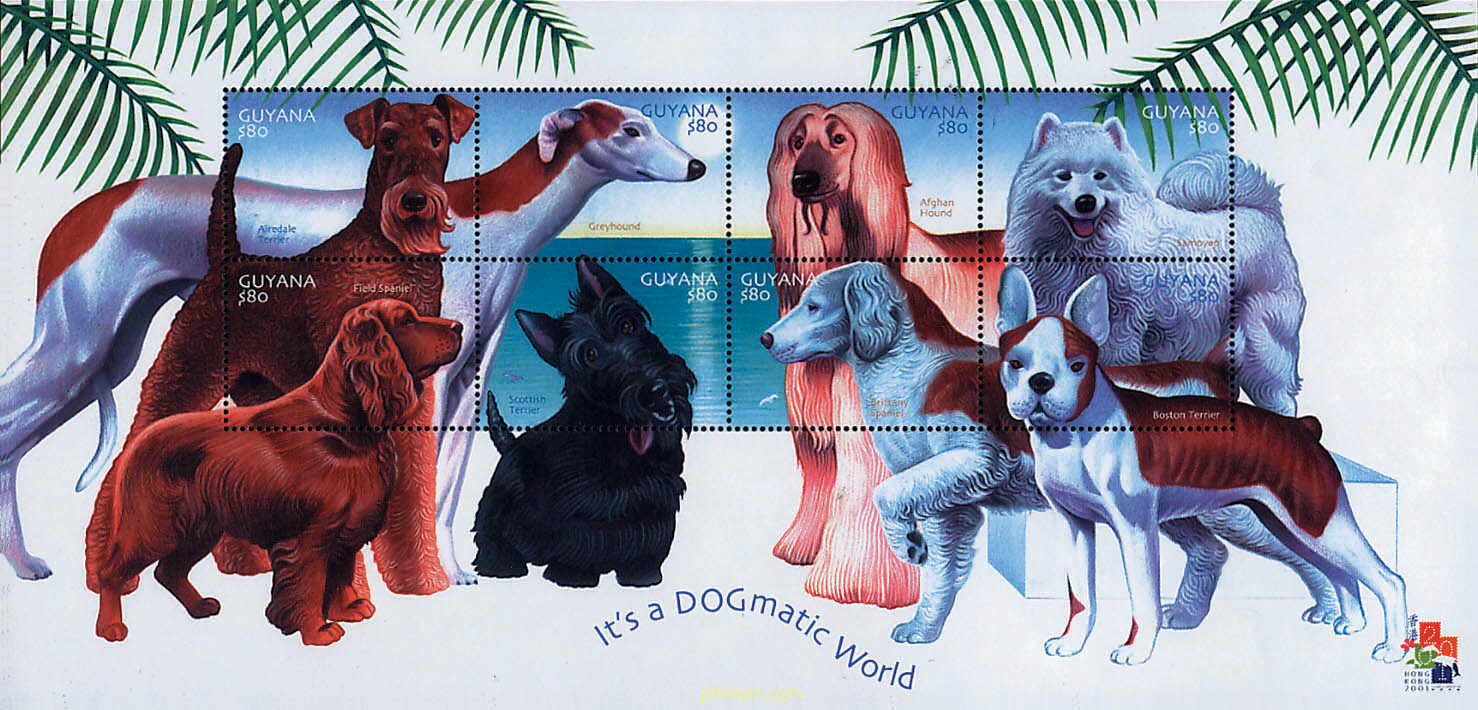 HONG KONG 2001. EXPOSICION FILATELICA INTERNACIONAL. PERROS