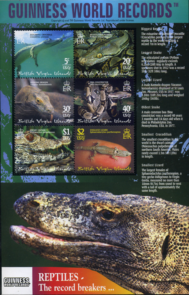LOS REPTILES DEL LIBRO GUINNESS DE LOS RECORDS