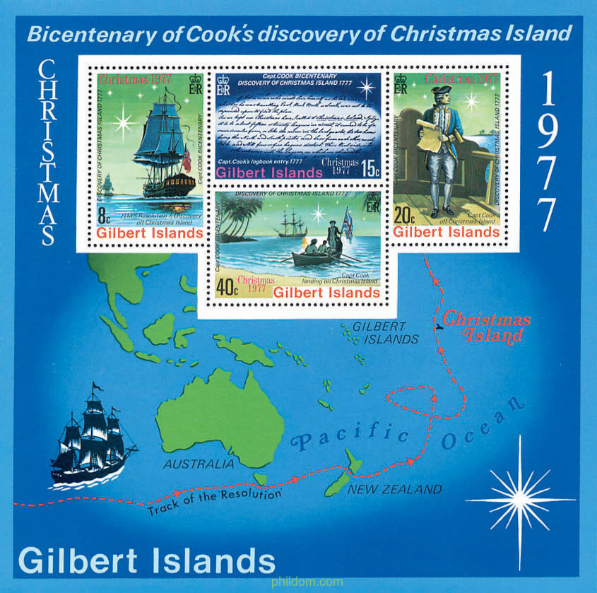 NAVIDAD. 200 ANIVERSARIO DEL DESCUBRIMIENTO DE LA ISLA CHRISTMAS POR EL CAPITAN COOK