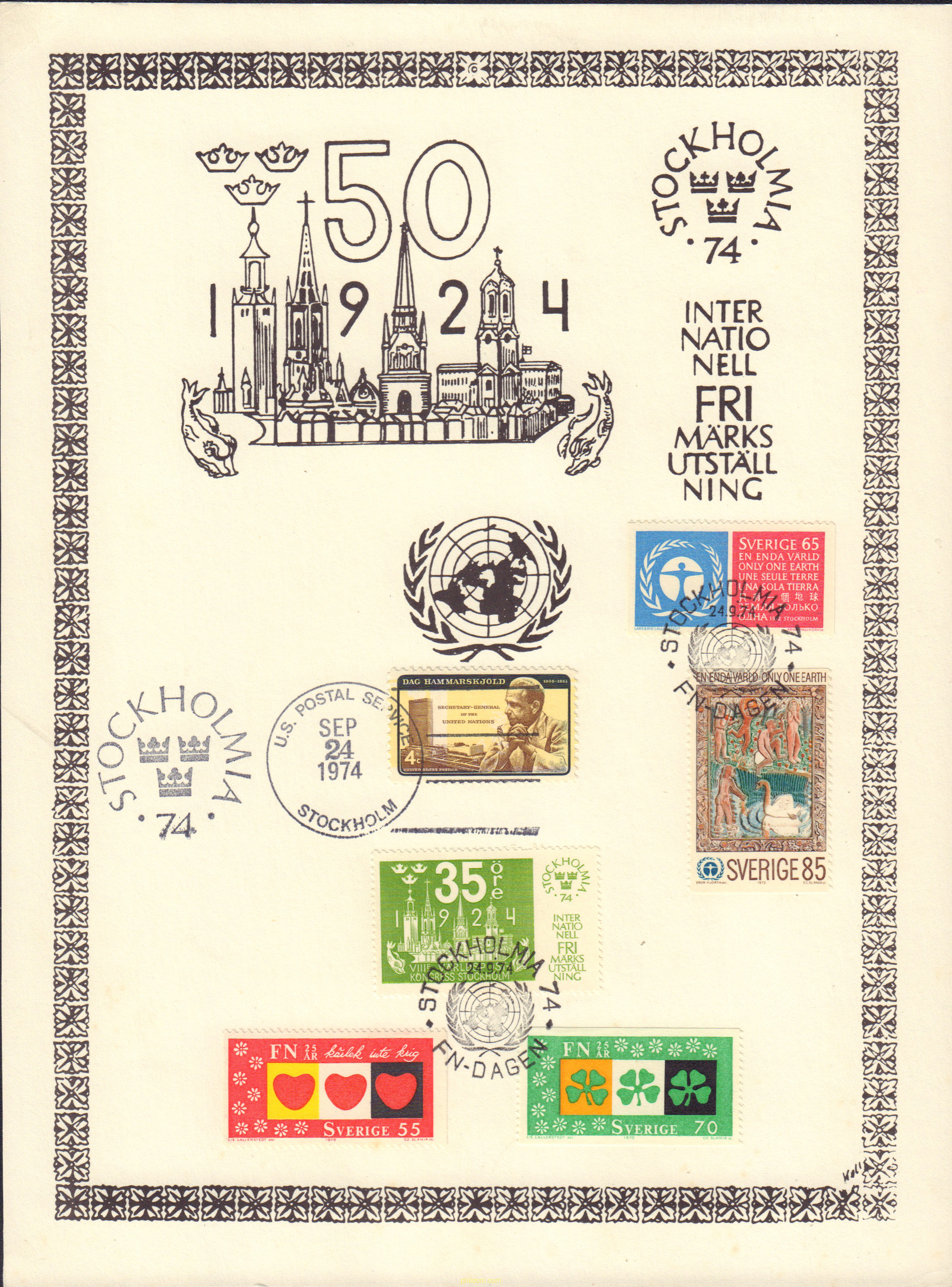 STOCKHOLMIA 74. EXPOSICION FILATELICA INTERNACIONAL