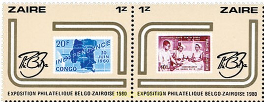 PHIBELZA 1980. EXPOSICION FILATELICA DE BELGICA Y ZAIRE