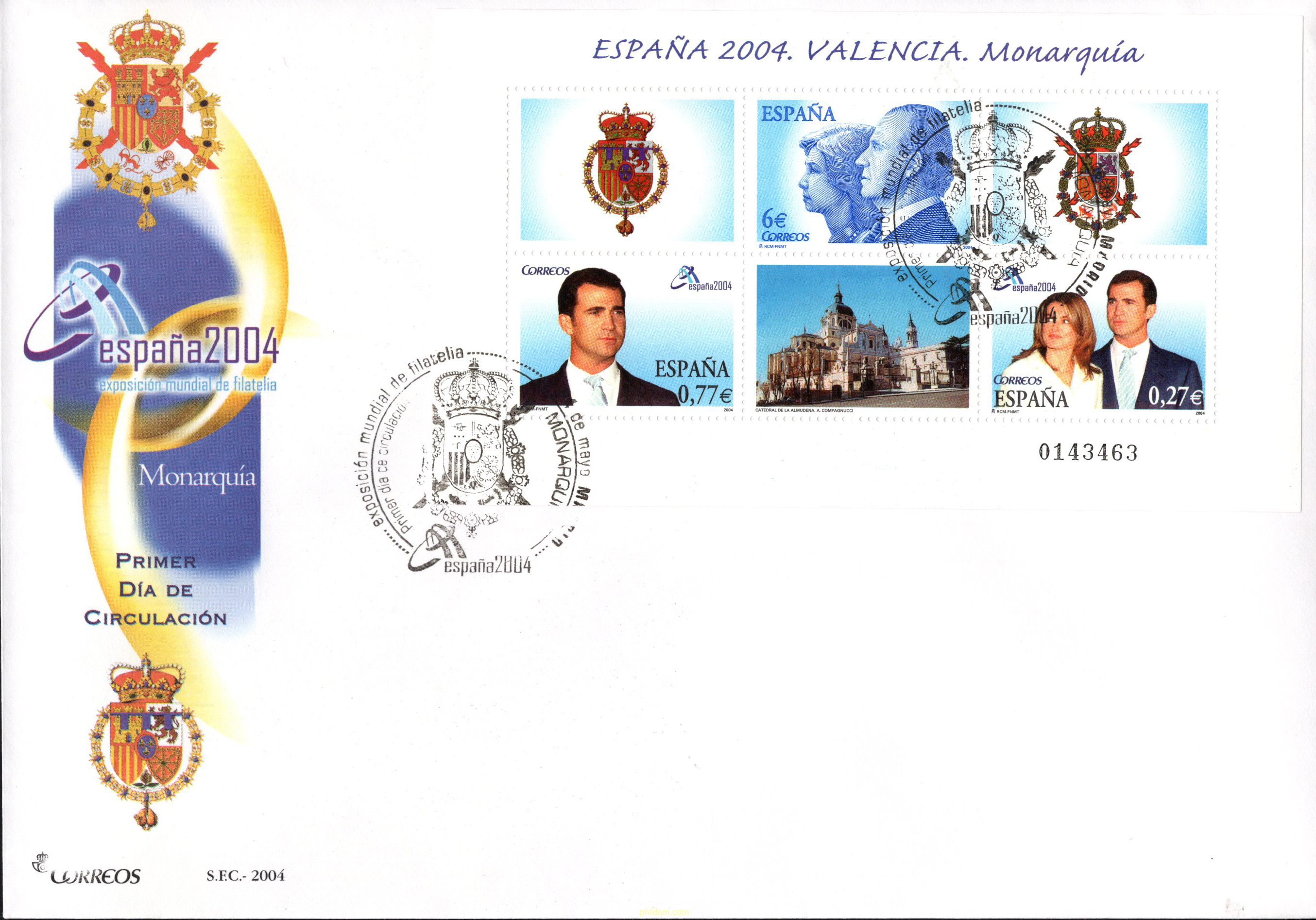 ESPAÑA 2004. EXPOSICION FILATELICA INTERNACIONAL