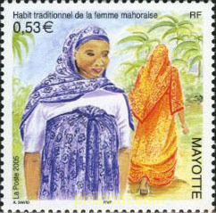 VESTIDO TRADICIONAL DE LA MUJER DE MAYOTTE