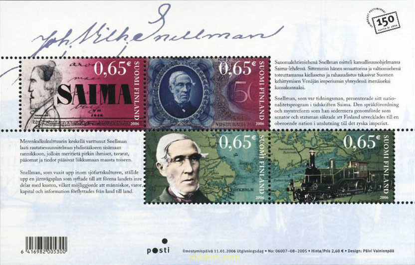 200 ANIVERSARIO DEL NACIMIENTO DE JOHAN VILHELM SNELLMAN