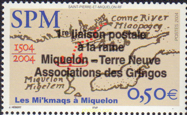 PRIMER ENLACE POSTAL SAN PEDRO Y MIQUELON TERRANOVA