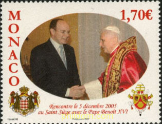 ENCUENTRO DE ALBERTO DE MONACO CON EL PAPA BENEDICTO XVI