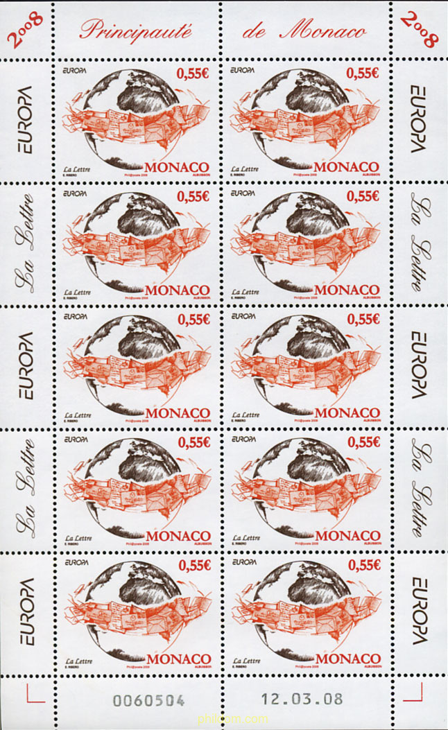 EUROPA CEPT 2008 CARTAS