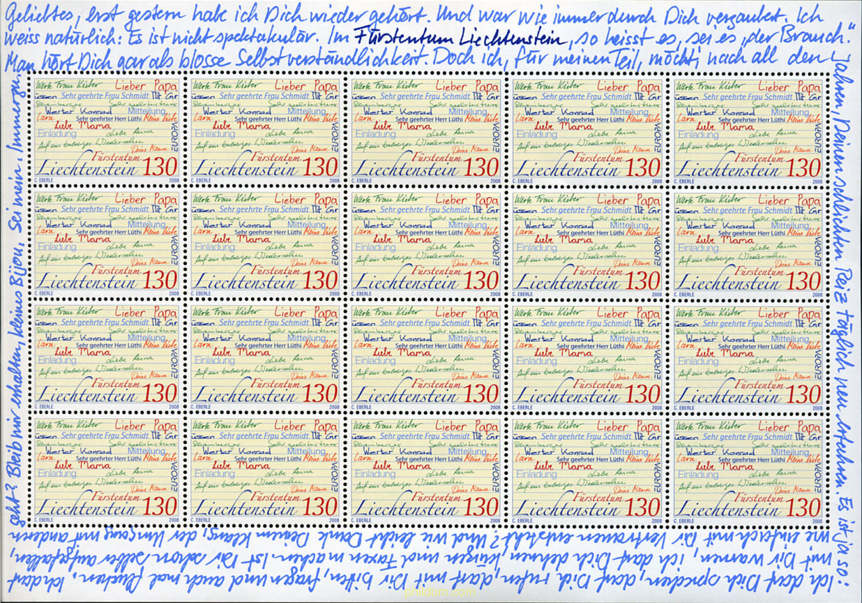 EUROPA CEPT 2008 CARTAS