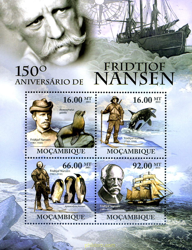 150 ANIVERSARIO DE FRIDTJOF NANSEN, EXPLORADOR POLAR Y CIENTIFICO NORUEGO