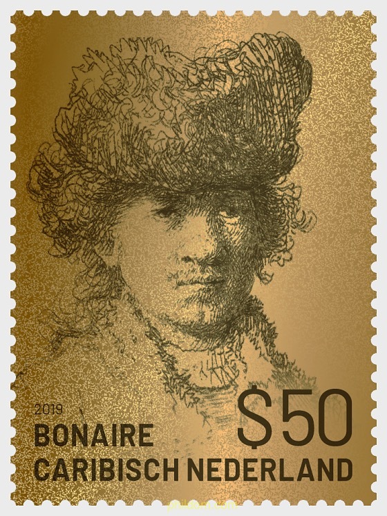 SELLO DE ORO DE REMBRANDT DE BONAIRE
