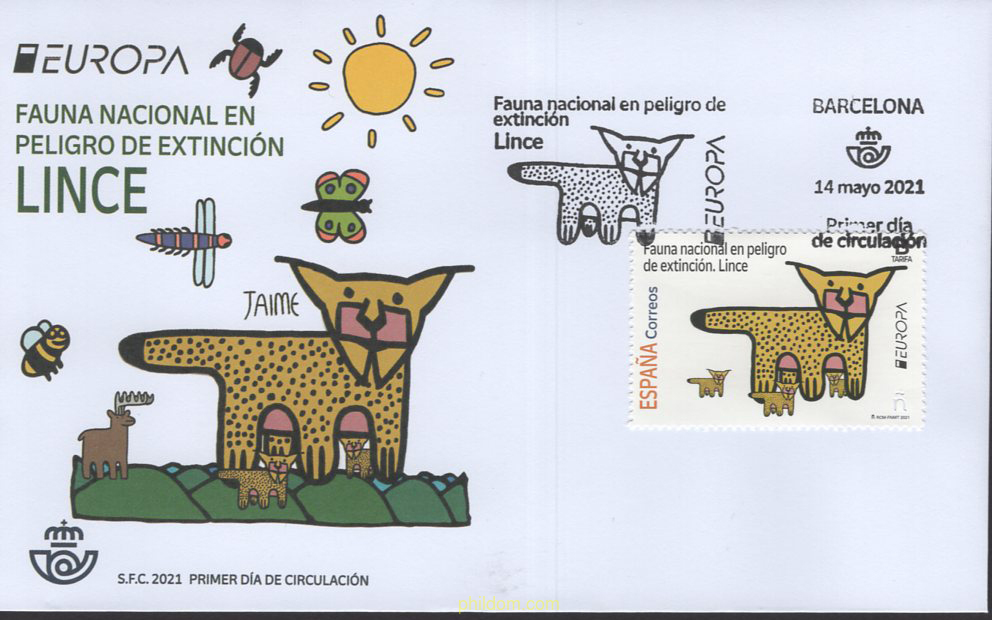 EUROPA CEPT 2021 - FAUNA NACIONAL EN PELIGRO DE EXTINCION
