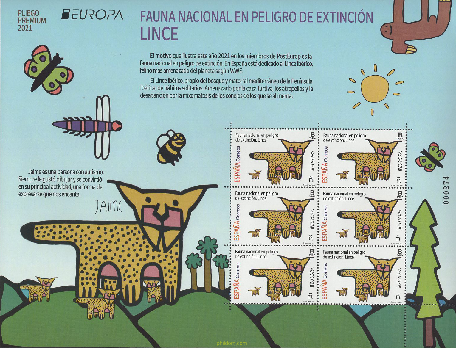 EUROPA CEPT 2021 - FAUNA NACIONAL EN PELIGRO DE EXTINCION