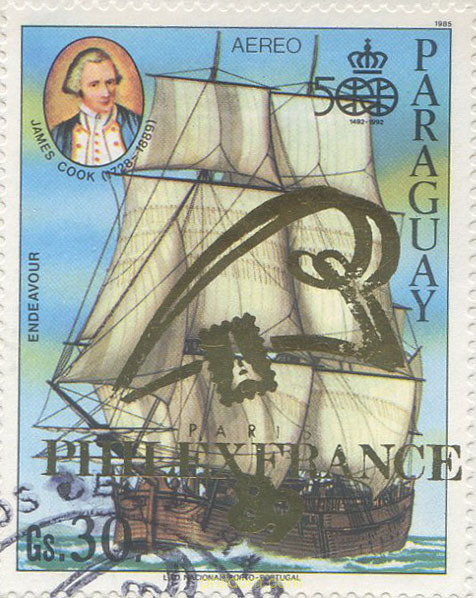 PHILEXFRANCE 89, SELLO AEREO DEL 1985 SOBRECARGADO