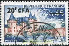 SELLOS DE FRANCIA SOBRECARGADOS