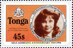 25 ANIVERSARIO DEL PRIMER SELLO ADHESIVO DE TONGA