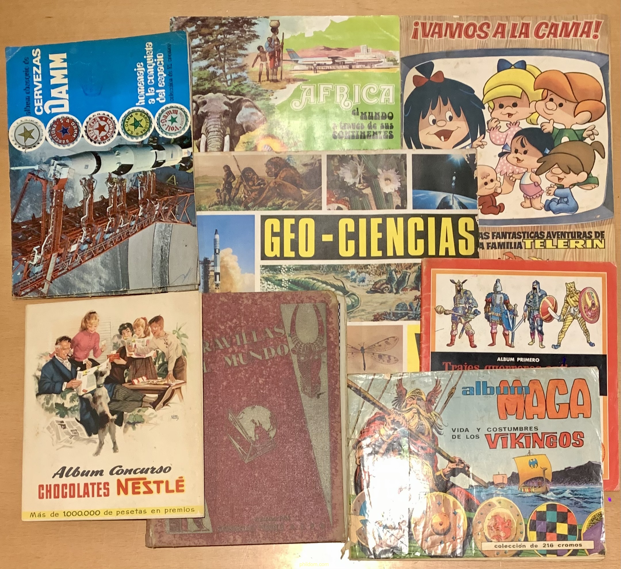 LOTE DE 9 ALBUMES DE CROMOS..Ver descripcion..