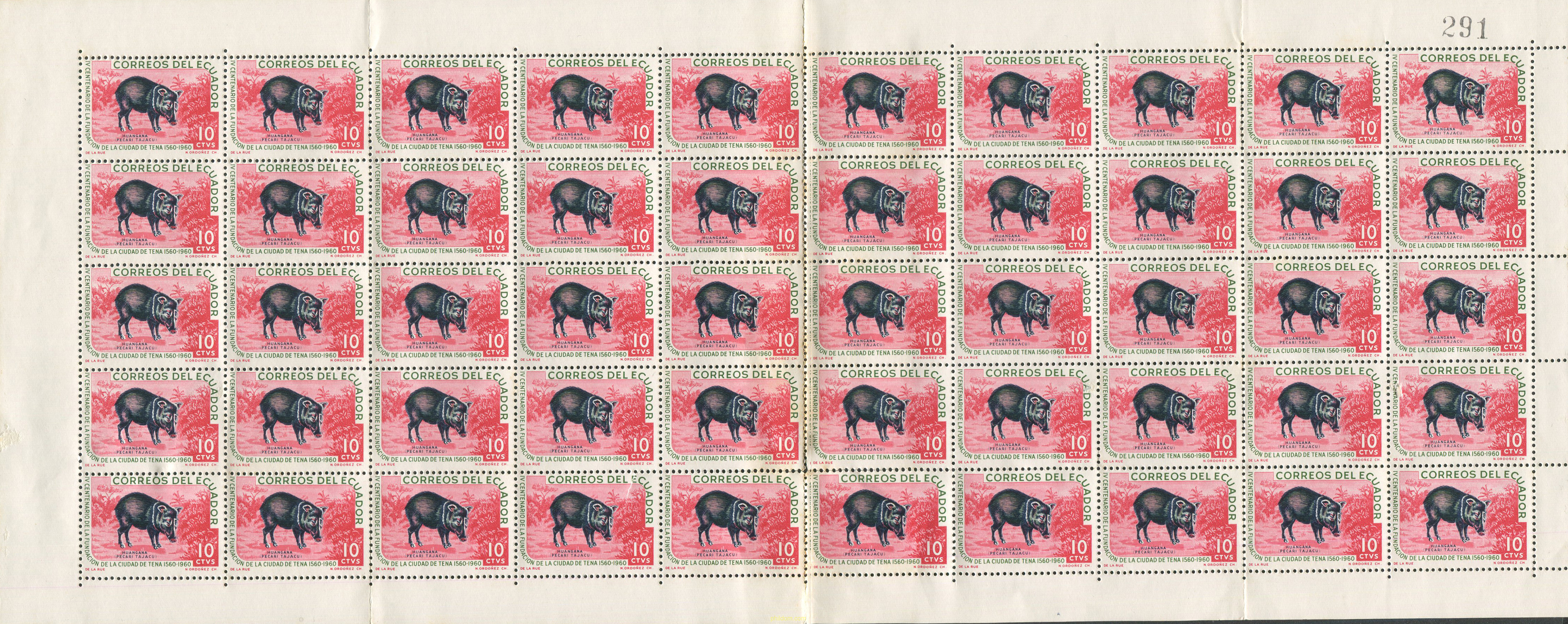 4 CENTENARIO DE LA FUNDACION DE LA CIUDAD DE TENA 1560-1960