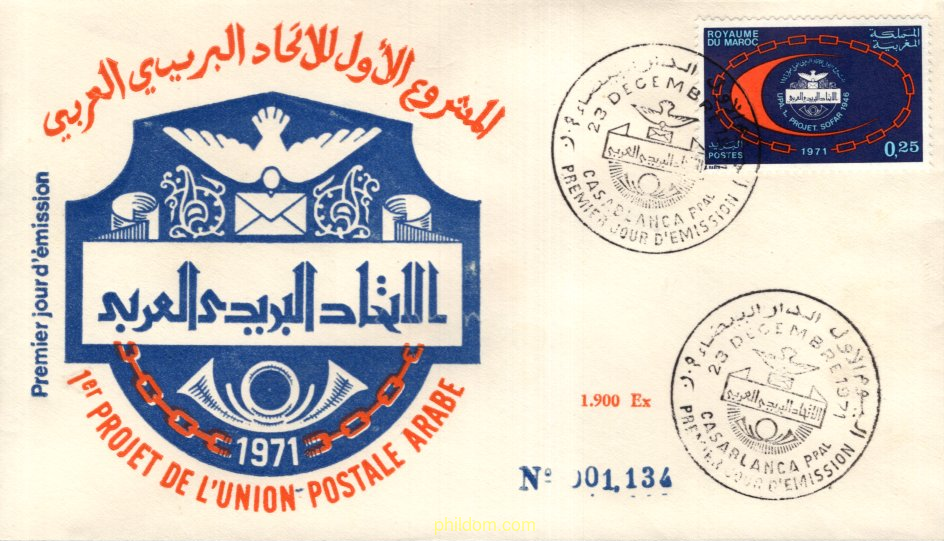 25 ANIVERSARIO DE LA UNION POSTAL ARABE