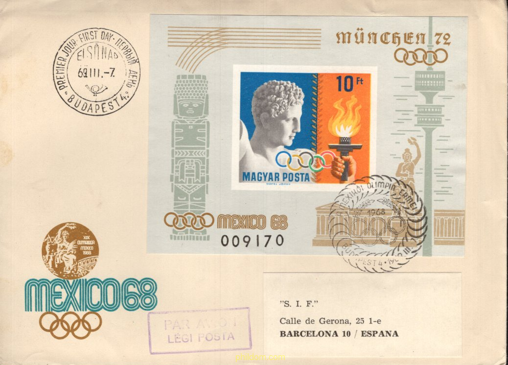 19 JUEGOS OLIMPICOS VERANO MEXICO 1968