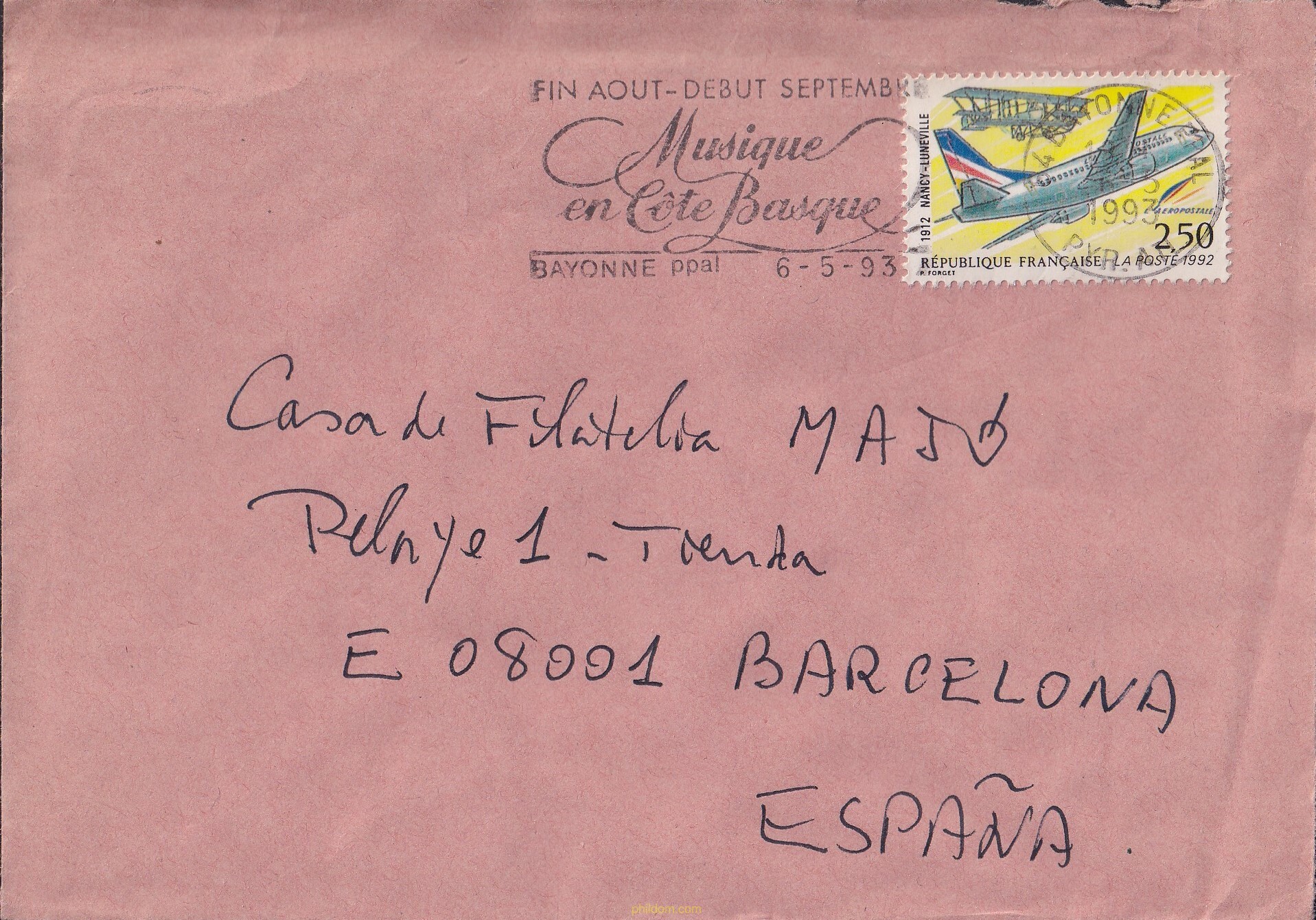 80 ANIVERSARIO DEL SERVICIO POSTAL AEREO, NANCY-LUNEVILLE
