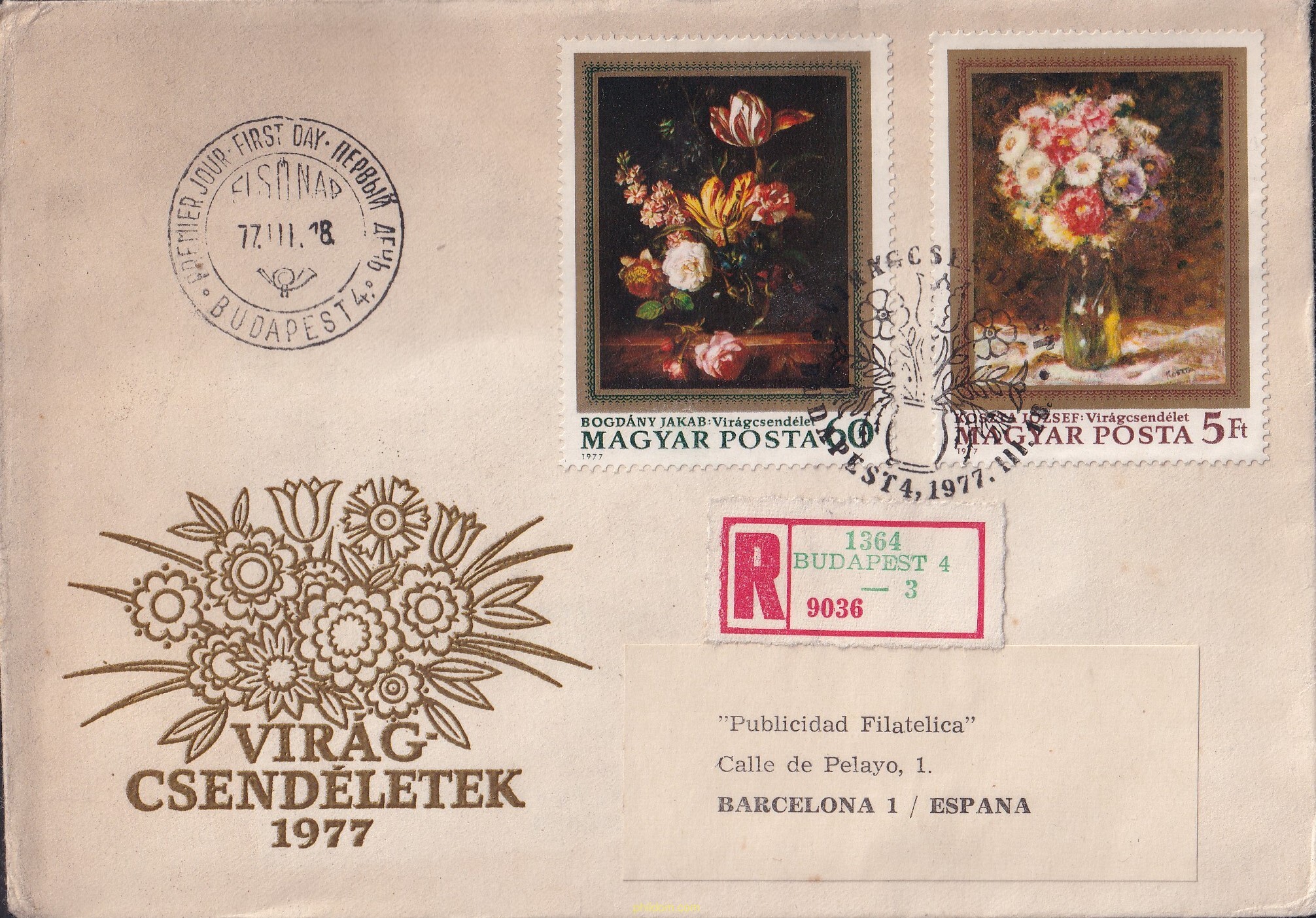 FLORES EN PINTURAS DE PINTORES HUNGAROS