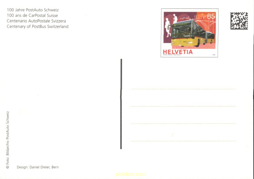 100 ANIVERSARIO DE LOS VEHICULOS DE CORREOS SUIZOS