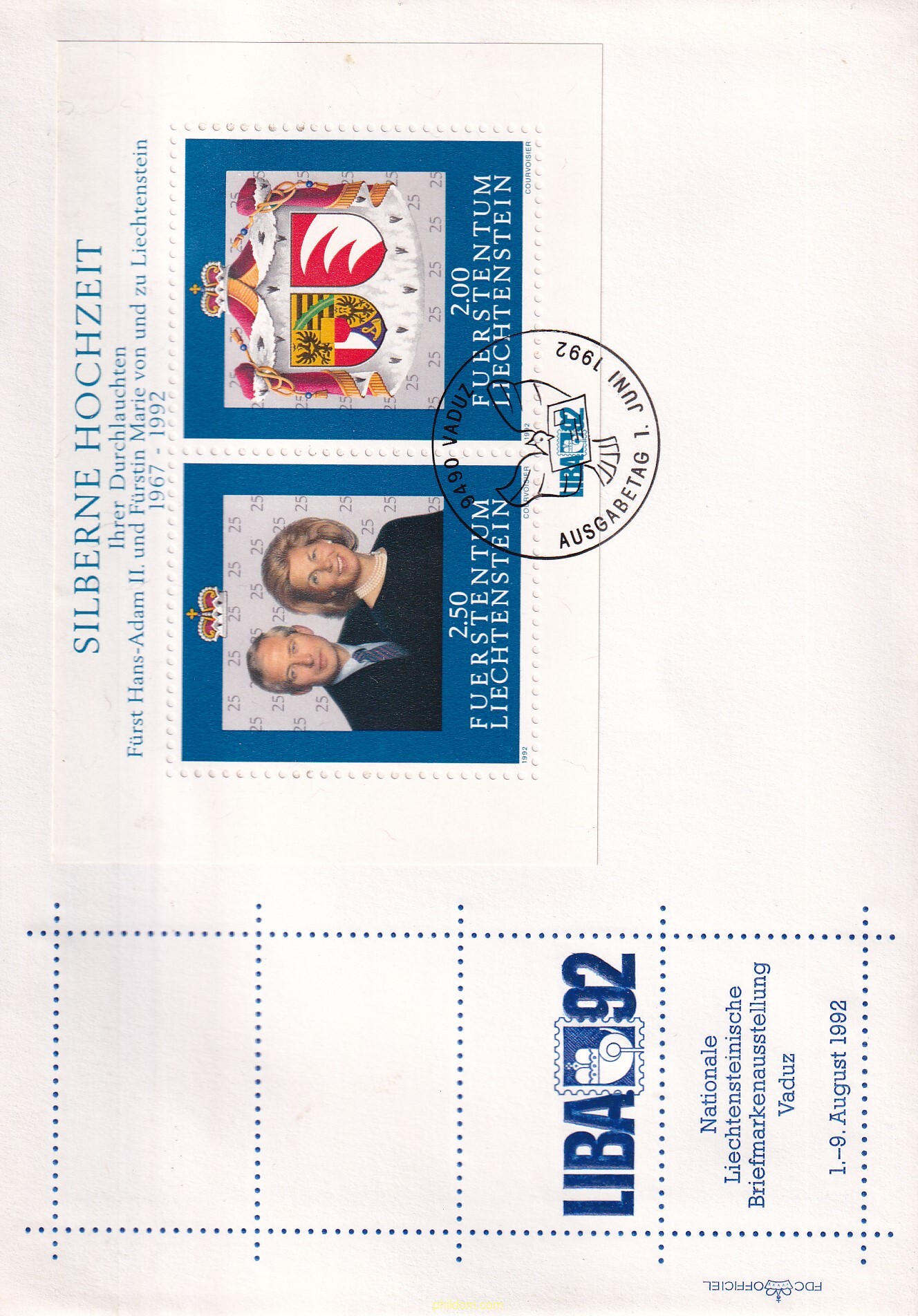 CELEBRACION DE LAS BODAS DE PLATA DE LOS PRINCIPES DE LIECHTENSTEIN Y LIBA 92