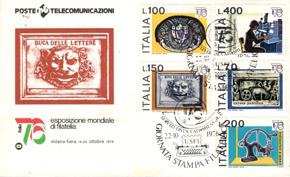 ITALIA 76. EXPOSICION FILATELICA INTERNACIONAL