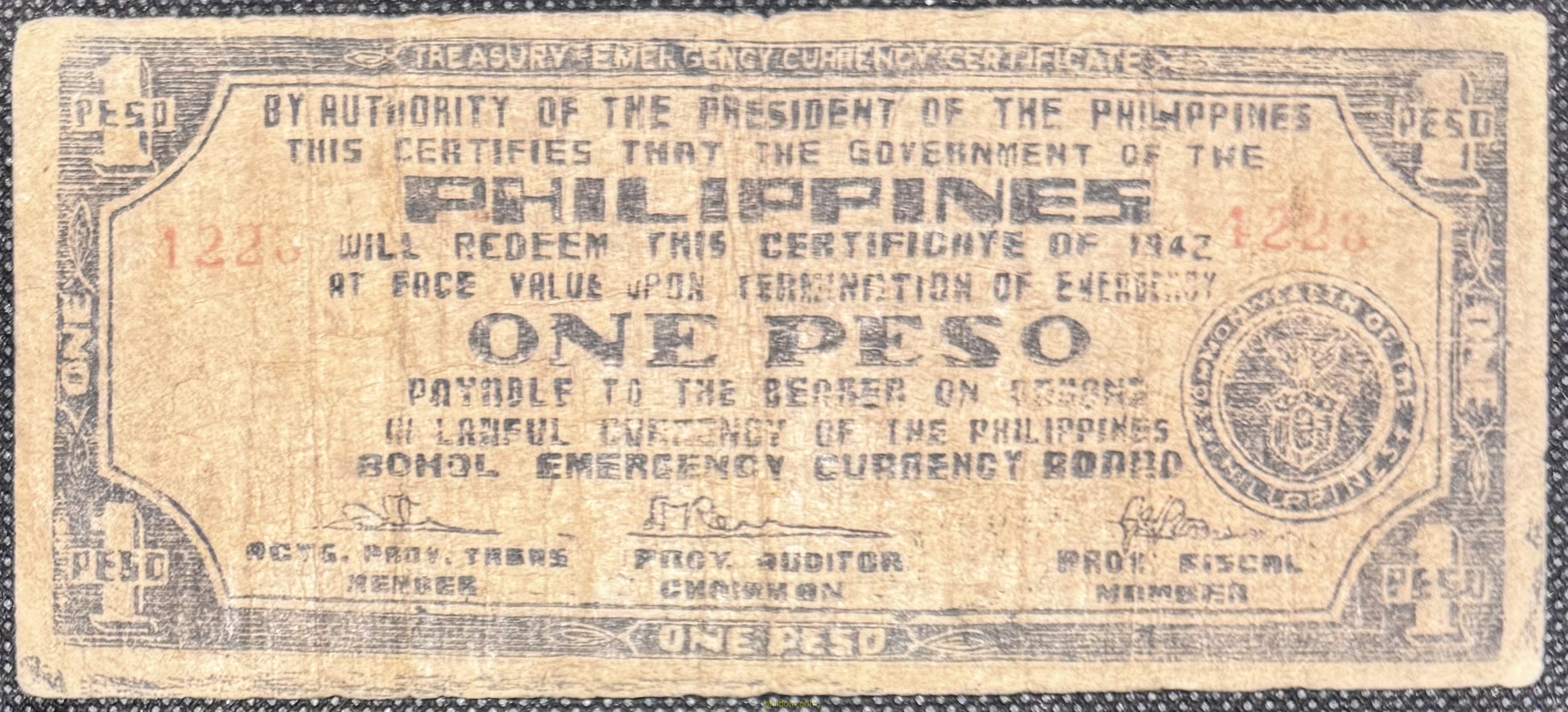 PHILIPPINES 1 PESOS 1942