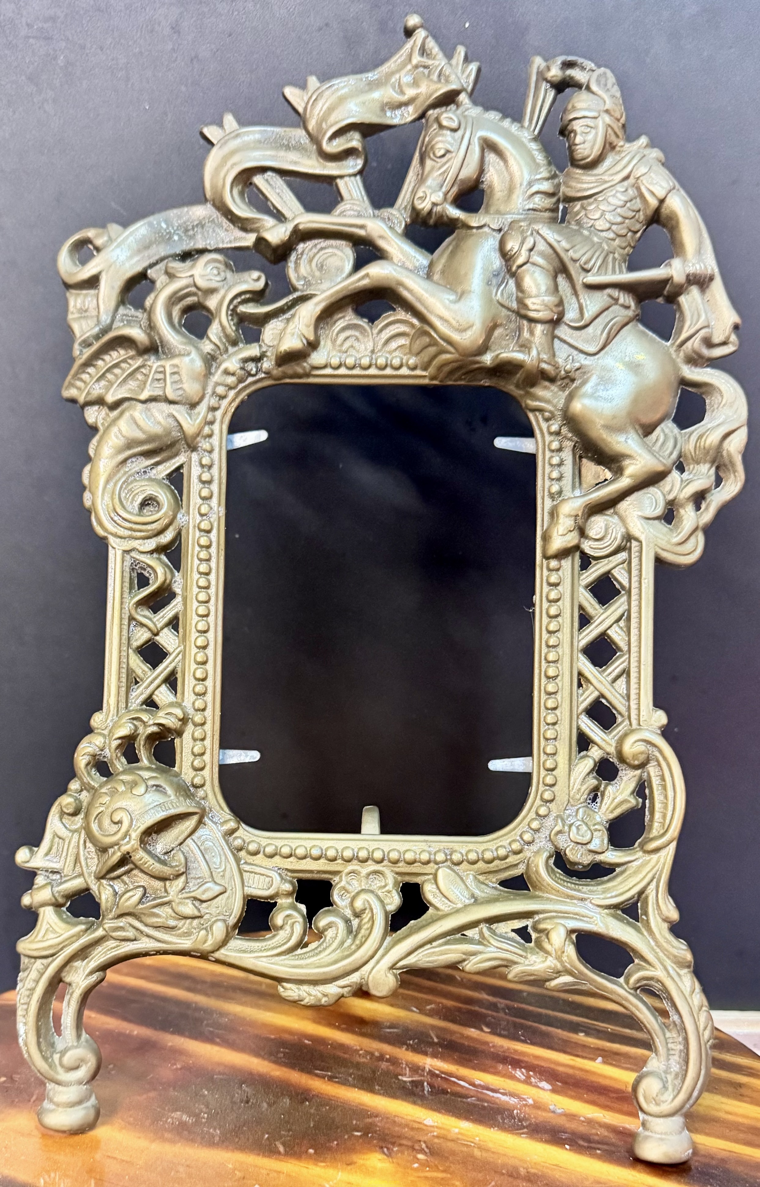 PRECIOSO MARCO DE LATON/COBRE 33x20cm