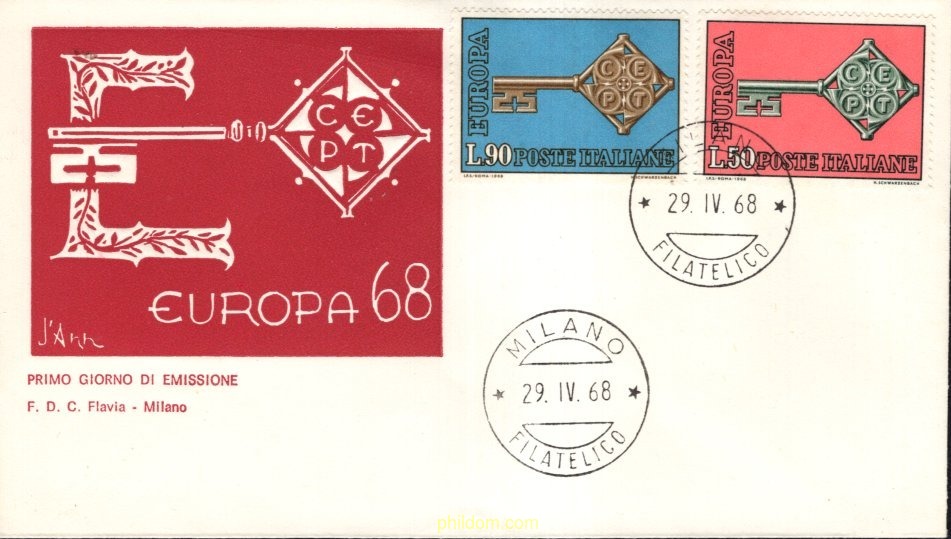 EUROPA CEPT 1968 - LLAVE DORADA