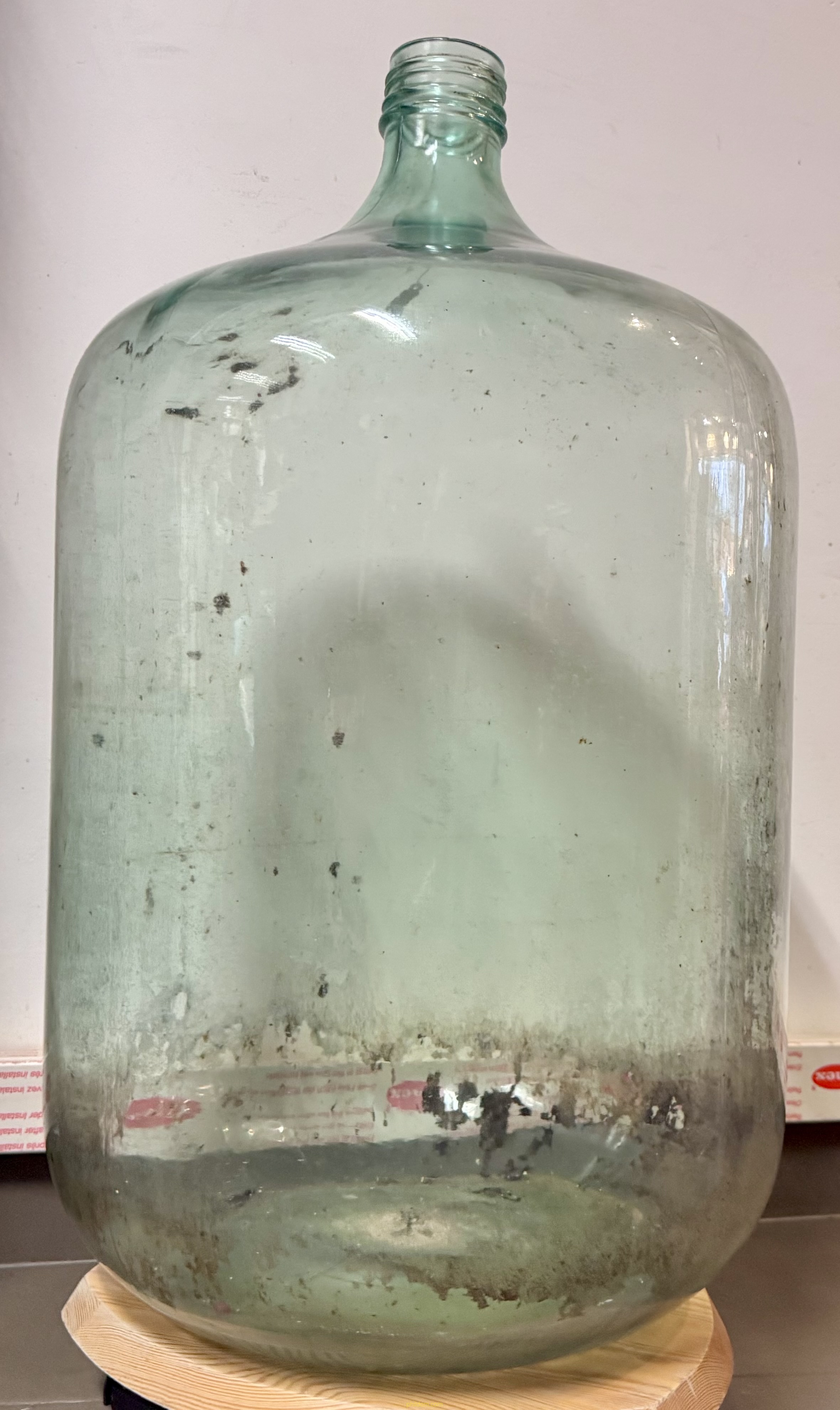 GARRAFA CRISTAL SOPLADO ANTIGUA FORMATO GRANDE 66cm ALTO - GRAN PAPACIDAD