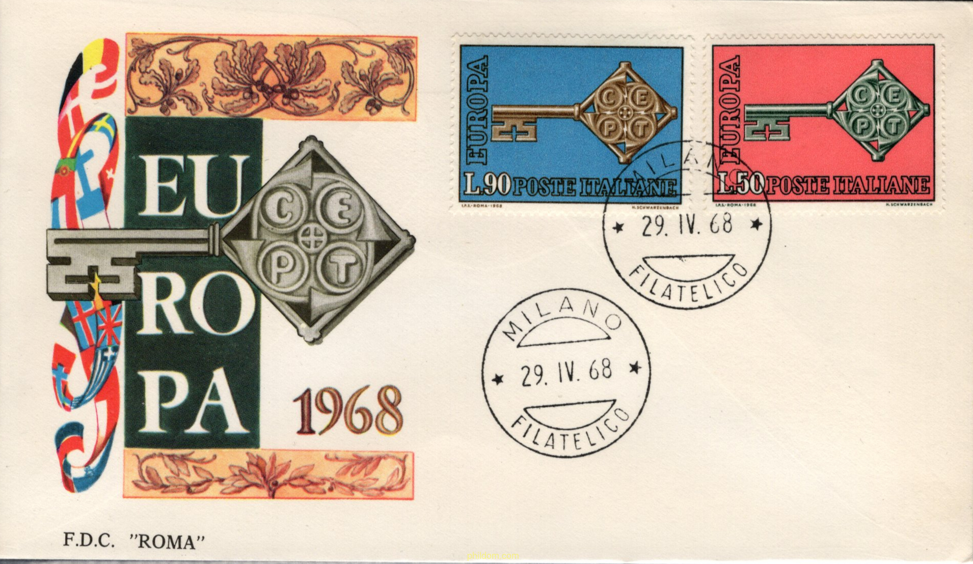EUROPA CEPT 1968 - LLAVE DORADA