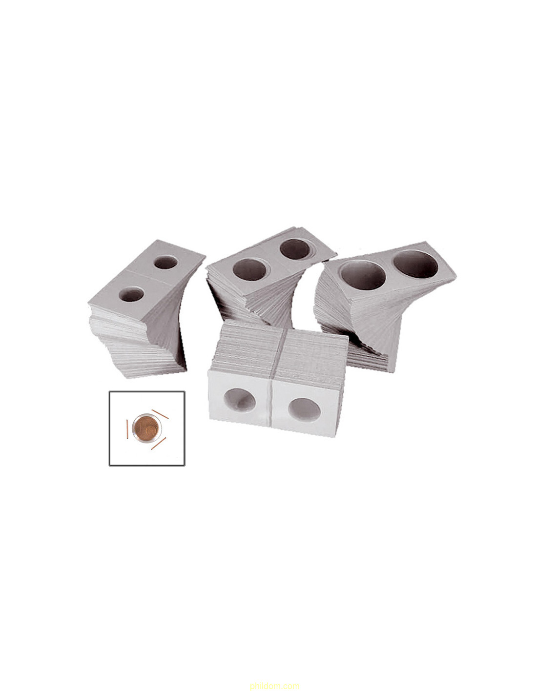 100 Cartones monedas 20mm N5