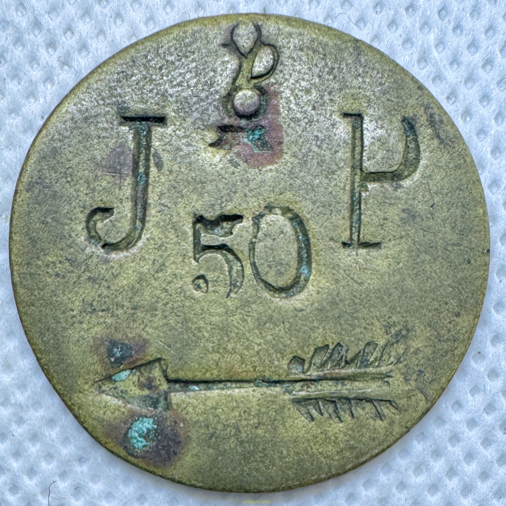 FICHA J P - 50 marca y flecha