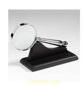 Lupa plateada 4x cristal 306 763