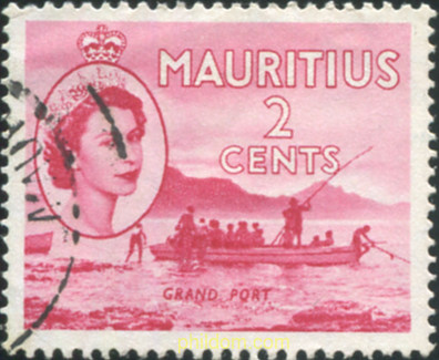 sello MOTIVOS VARIOS. REINA ISABEL II de MAURICIO año 1953. , Nacional , Nacional