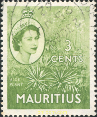 sello MOTIVOS VARIOS. REINA ISABEL II de MAURICIO año 1953. , Nacional , Nacional