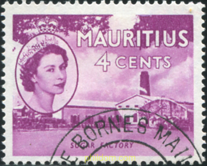 sello MOTIVOS VARIOS. REINA ISABEL II de MAURICIO año 1953. , Nacional , Nacional