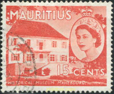 sello MOTIVOS VARIOS. REINA ISABEL II de MAURICIO año 1953. , Nacional , Nacional