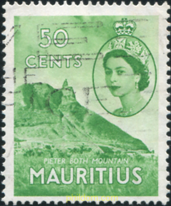 sello MOTIVOS VARIOS. REINA ISABEL II de MAURICIO año 1953. , Nacional , Nacional