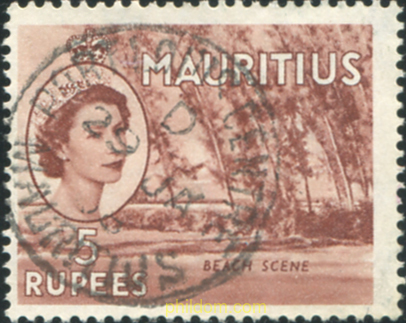 sello MOTIVOS VARIOS. REINA ISABEL II de MAURICIO año 1953. , Nacional , Nacional