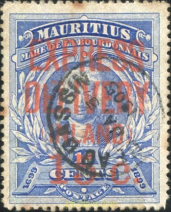 SELLOS DE 1899 (LA BOURDONNAIS) SOBRECARGADO EXPRESS DELIVERY INLAND