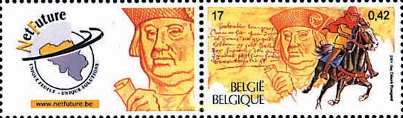 BELGICA 2001. EXPOSICION FILATELICA INTERNACIONAL. 500 ANIVERSARIO DEL CORREO EUROPEO