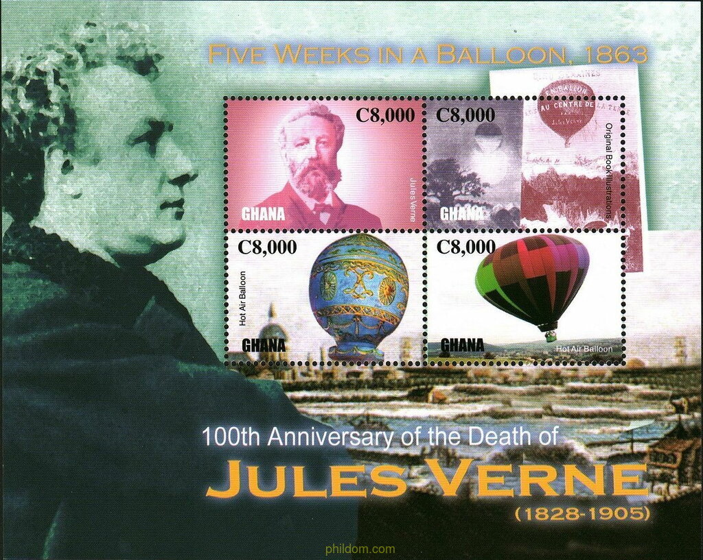 CENTENARIO DE LA MUERTE DEL ESCRITOR JULIO VERNE, 1828 - 1905 (2005)